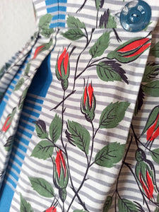 1950s - Fabulous Right Before Bloming Roseprint Dress - W27 (68cm)