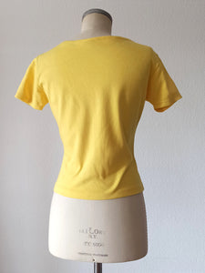 1960s - DEADSTOCK - SUBLYM, Spain - Yellow Cotton Top - Sz 3