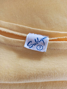 1960s - DEADSTOCK - SUBLYM, Spain - Yellow Cotton Top - Sz 3