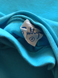 1950s - SUBLYM - Deadstock Blue Cotton Top - Sz 2