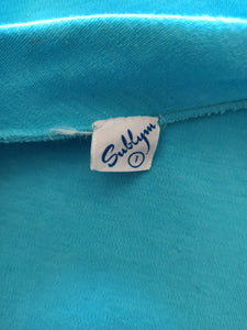 1950s - SUBLYM - Deadstock Blue Cotton Top - Sz 1