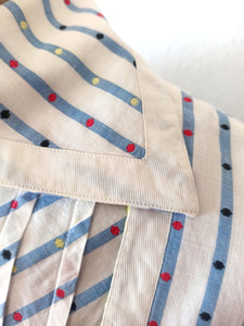 1940s 1950s - Adorable Striped Cotton Dress - W26 (66cm)