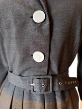 Charger l&#39;image dans la galerie, 1950s 1960s - TREVIRA - Beautiful Fall Colors Blend Wool Dress - W36 (92cm)
