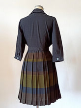 Charger l&#39;image dans la galerie, 1950s 1960s - TREVIRA - Beautiful Fall Colors Blend Wool Dress - W36 (92cm)
