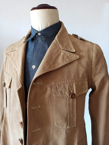 1930s 1940s - Fabulous Heavy Linen TwillJacket -