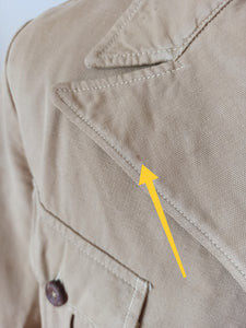 1930s 1940s - Fabulous Heavy Linen TwillJacket -
