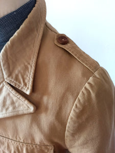 1930s 1940s - Fabulous Heavy Linen TwillJacket -