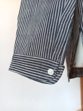 Load image into Gallery viewer, 1930s 1940s - A. BATALLA, Barcelona - Deadstock Grey Striped Cotton Shirt -
