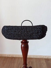 Load image into Gallery viewer, 1950s - Superb Quality Black Raffia Handbag

