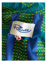 Load image into Gallery viewer, 1950s - RACELL, France - Stunning Green Blue Cotton Dress - W26 (66cm)
