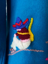Charger l&#39;image dans la galerie, 1940s 1950s - Gorgeous Blue Embroidered Mexican Jacket
