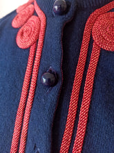 Charger l&#39;image dans la galerie, 1950s - Gorgeous Trimming Cashmere Cardigan

