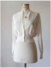 Charger l&#39;image dans la galerie, 1940s 1950s - DARIO SOLES - Deadstock Cardigan Cotton Jacket - Sz 3
