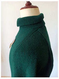 1960s 1970s - NORDPOL - Deadstock Men's Green Zipper Jacket - Sz 4