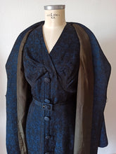 Cargar imagen en el visor de la galería, 1950s - POVEL&#39;S, Paris - Outstanding Couture Coat Dress - W31 (80cm)
