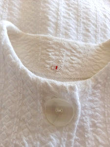 1950s - DARIO SOLES, Spain - Deadstock White Cardigan - Sz 1