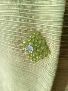1960s - LEURIER, Italia - Stunning Green Beaded Couture Coat - W32 (82cm)