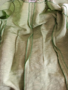 1960s - LEURIER, Italia - Stunning Green Beaded Couture Coat - W32 (82cm)