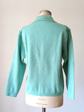 Charger l&#39;image dans la galerie, 1950s - CASALS &amp; COMAS - Deadstock Turquoise Cardigan - Sz 3
