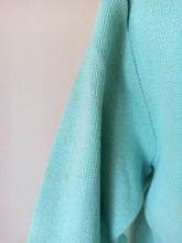 Charger l&#39;image dans la galerie, 1950s - CASALS &amp; COMAS - Deadstock Turquoise Cardigan - Sz 3
