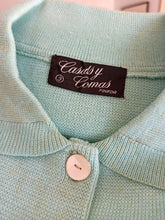 Charger l&#39;image dans la galerie, 1950s - CASALS &amp; COMAS - Deadstock Turquoise Cardigan - Sz 3
