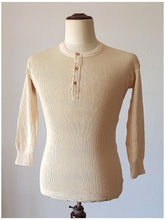 Load image into Gallery viewer, 1930s 1940s - Deadstock Long Sleeves Cotton Henley Shirt - Sz 40
