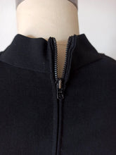Cargar imagen en el visor de la galería, 1940s - Superb French Black Soft Wool Dress - W29 (74cm)

