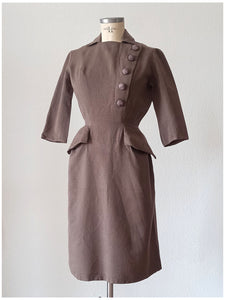 1940s - Stunning Gabardine Wool Dress - W25 (64cm)