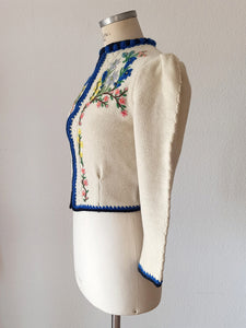 1930s 1940s - Outstanding Beauty Embroidery Cardigan