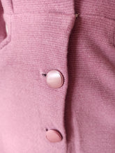 Carica l&#39;immagine nel visualizzatore di Gallery, 1950s - St. MICHAEL, UK - Gorgeous Pink Jersey Wool Dress - W24.5/28.5 (62/72cm)
