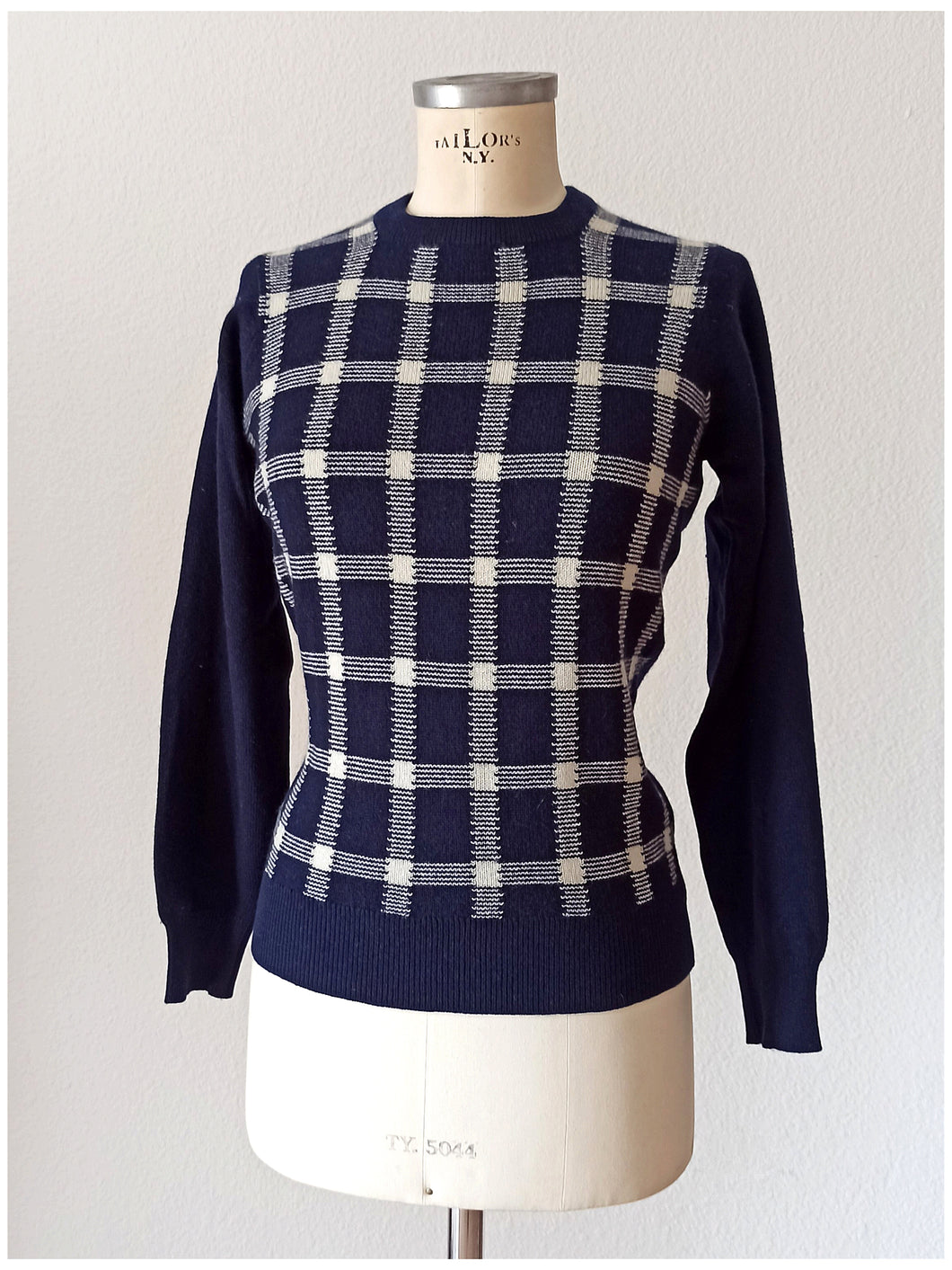 1950s 1960s - BALLANTYNE, Scotland - Gorgeous Cashmere Sweater - Sz 38