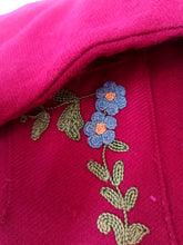 Load image into Gallery viewer, 1930s 1940s - Stunning Burgundy Embroidered Wool Dress - W27.5 (70cm)
