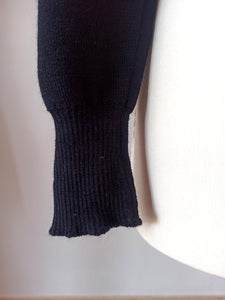 1940s - Gorgeous Black Embroidery Cardigan