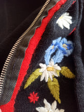 Load image into Gallery viewer, 1940s - Gorgeous Black Embroidery Cardigan
