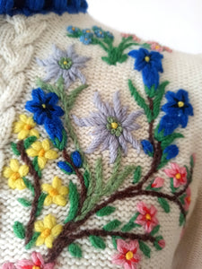 1930s 1940s - Outstanding Beauty Embroidery Cardigan