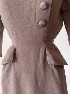 1940s - Stunning Gabardine Wool Dress - W25 (64cm)