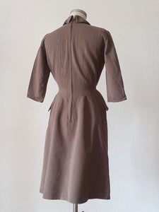 1940s - Stunning Gabardine Wool Dress - W25 (64cm)