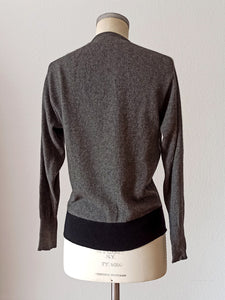 1950s 1960s - BALLANTYNE, Scotland - Iconic Intarsia Cashmere Sweater - Sz 38