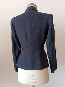 1940s - Gorgeous Stone Blue Wool Ensemble - W27/24 (70/60cm)