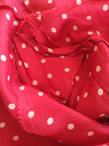 1940s 1950s - Exquisite 2pc Red Dotted Dress Jacket - W28 (72cm)