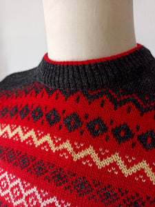 1940s 1950s - FASHION HILL, USA - Wool Men's Sweater - Sz Small
