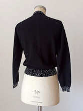 Load image into Gallery viewer, 1950s - JINCHI - Stunning Black Beaded Wool Cardigan - Sz 36
