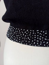 Load image into Gallery viewer, 1950s - JINCHI - Stunning Black Beaded Wool Cardigan - Sz 36
