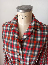 Load image into Gallery viewer, 1950s - Gorgeous Plaid Flannel Wool Blouse - W31 (80cm)
