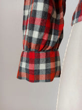 Load image into Gallery viewer, 1950s - Gorgeous Plaid Flannel Wool Blouse - W31 (80cm)
