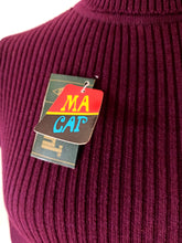 Load image into Gallery viewer, 1960s - MACAP, Spain - Deadstock Eggplant Color Turtleneck - Sz 3
