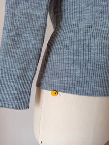 1960s - MODASTIL, Spain - Deadstock Grey Turtleneck - Sz 4