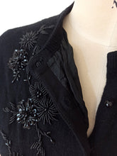 Charger l&#39;image dans la galerie, 1950s - KOHLER, Belgium - Stunning Black Beaded Angora Cardigan
