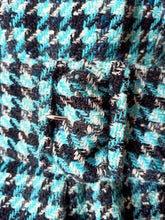 Charger l&#39;image dans la galerie, 1950s 1960s - Gorgeous Houndstooth Wool Dress - W24.5 (62cm)
