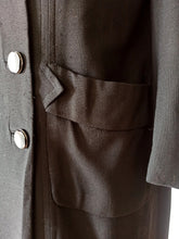 Cargar imagen en el visor de la galería, 1940s - Superb Black Wool Coat
